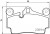 Колодки тормозные дисковые задние для автомобилей Volkswagen Touareg (02-) / Audi Q7 (06-) / Porsche Cayenne (02-) с тормозной системой Brembo (112x73мм) (в комплекте с 2-мя датчиками)