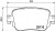 Колодки тормозные дисковые задние для автомобилей Skoda Octavia A7 (13-) / VW Caddy (15-) / Audi A1 (14-)