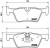 Колодки тормозные дисковые задние для автомобилей BMW 1 (F20) (11-)/3 (F30) (11-) (в комплекте с датчиком)
