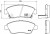 Колодки тормозные дисковые передние для автомобилей Honda Civic VII (00-) с тормозной системой Akebono