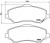 Колодки тормозные дисковые передние для автомобилей Jeep Wrangler (07-) / Chrysler Voyager (07-)