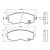 Колодки тормозные дисковые передние для автомобилей SsangYong Rexton (02-)