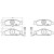 Колодки тормозные дисковые передние для автомобилей SsangYong Korando (96-) / Musso (93-)