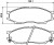Колодки тормозные дисковые передние (керамические) для автомобилей Nissan Almera Classic B10 (06-)