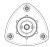 Опора амортизатора для автомобилей Mazda CX-5 (12-) / 6 (13-) / 3 (13-) (передней стойки с подшипником)