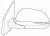 Зеркало боковое заднего вида для автомобилей KIA Rio (17-) левое 6PIN с подогревом и повторителем
