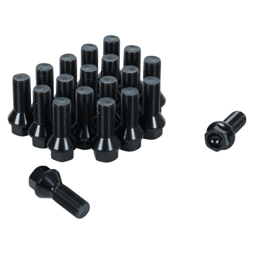 Болт колесный M14x1,25x28x47, конус, ключ 17, чёрный электрофорез для а/м BMW