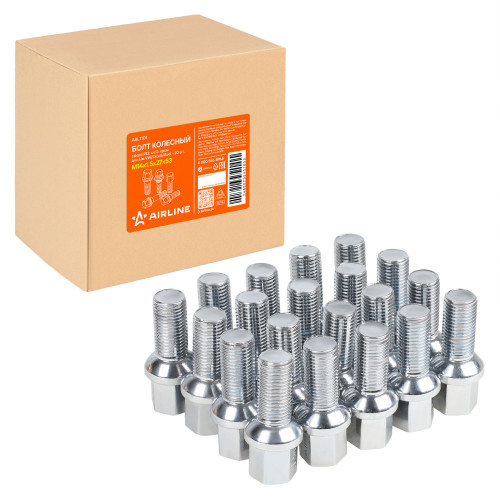 Болт колесный M14x1,5x27x53, сфера R13, ключ 17, хром для а/м VW/Skoda/Audi