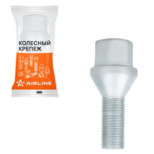 Болт колесный M12x1,25x25x53, конус, ключ 17, дакромет, 1 штука для Лада/Peugeot/Citroen