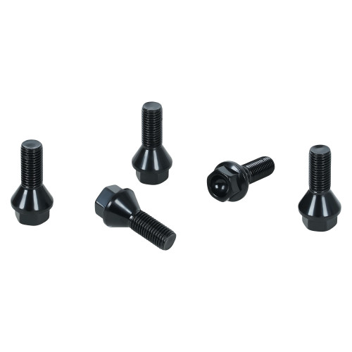 Болт колесный M12x1,5x25x45, конус, ключ 17, чёрный электрофорез, 20 шт для а/м BMW