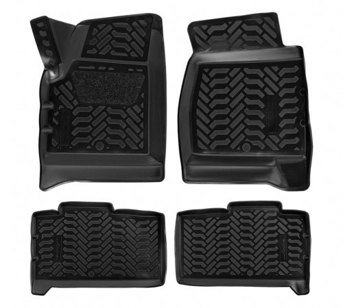 Ковры для UAZ Patriot (с окт.14-), 4 шт., выс. борт, 3D с подпятником, ТЭП, черн.