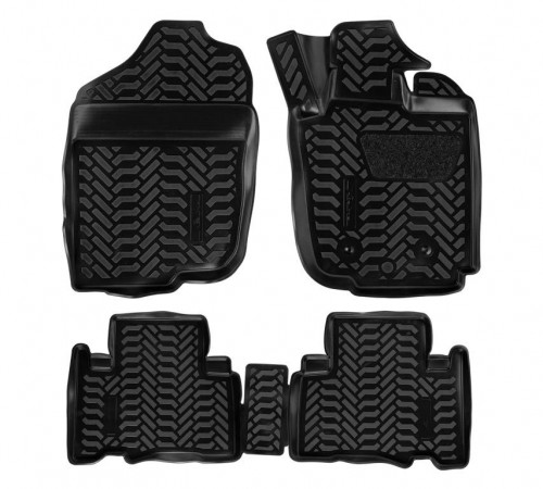 Ковры для Toyota Vanguard (RHD) (07-13), 4 шт., выс. борт, 3D с подпятником, ТЭП, черн.