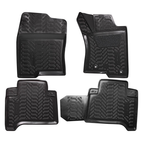 Ковры для Toyota Prado (02-) (RHD), 4 шт., выс.борт, 3D с подпятником, ТЭП, черн.