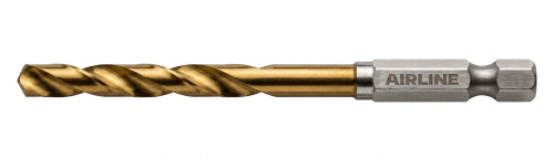 Сверло по металлу 4,5х100мм HSS-TiN хвостовик HEX 1/4" (сталь Р6М5 покрытие нитрид титана)