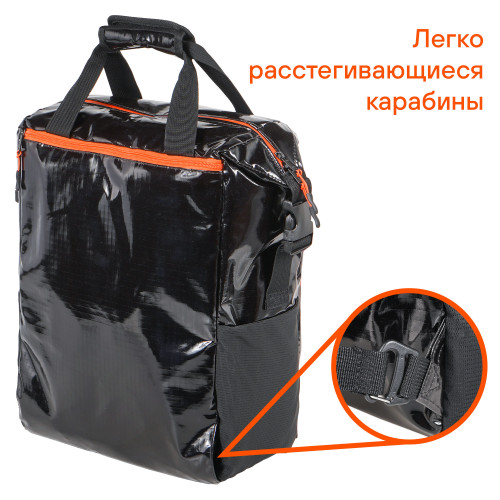 Сумка-холодильник (термосумка) рюкзак 19 л, 39*31*16см, Ripstop, водонепр.,черн.