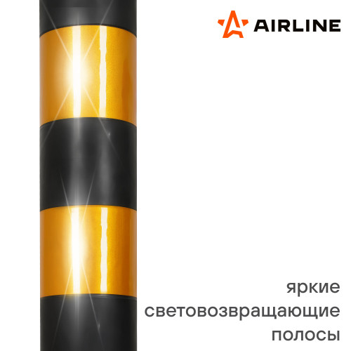Столбик парковочный 750мм(ССУ) 3 световозвр.полосы, болт.креп., пластик, черный