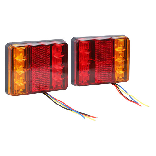 Фонарь для прицепа задний светодиодный, 12В, 8 LED, 120x95x22мм, комплект 2 шт. МП-серия