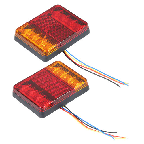 Фонарь для прицепа задний светодиодный, 12В, 8 LED, 120x95x22мм, комплект 2 шт. МП-серия