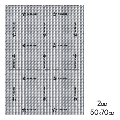 Шумоизоляция (вибро) "Base 2" (50*70 см), КС, 2 мм, фольга 60 мкм. КМП 0,16