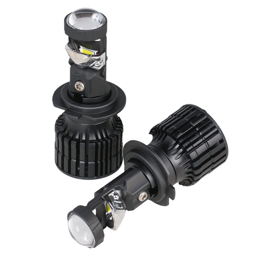 Лампа светодиодная H7 LED LENS, 50Вт, 6800Лм (3400Лм x 2), 6500К (Белый), 12/24В, комплект 2 шт.