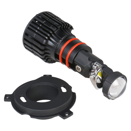 Лампа светодиодная H4 LED LENS, 50Вт, 6800Лм (3400Лм x 2), 6500К (Белый), 12/24В, комплект 2 шт.