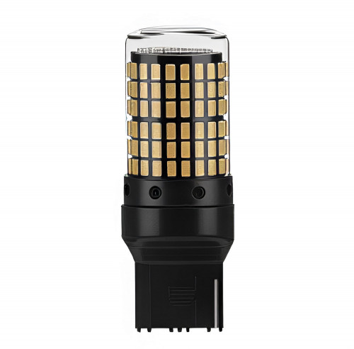 Лампа светодиодная W21W (T20S) PLUS, 2000K (Оранжевый), 12В, 16Вт, 144LED, Биполярная