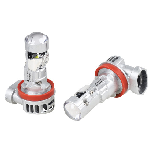 Лампа светодиодная H11/H8 MINI LENS, 40Вт, 4800Лм (2400Лм x 2), 6500К (Белый), 12В, комплект 2 шт.