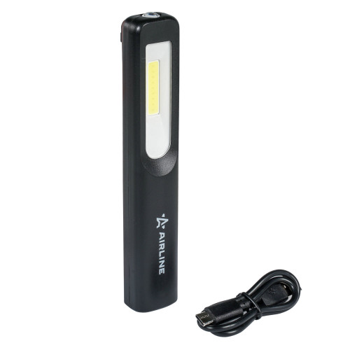 Фонарь светодиодный аккумуляторный, крюк/магнит, 200лм, Li-Ion 1200мАч МП-серия