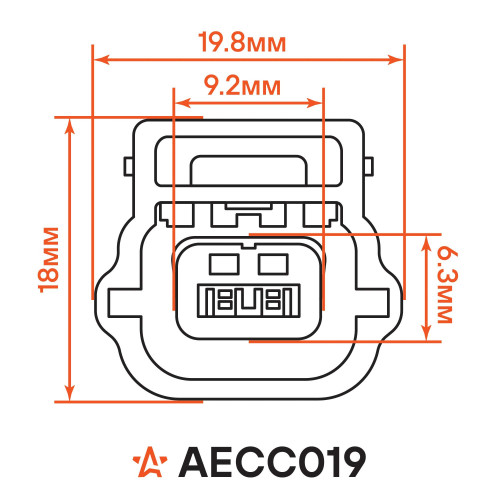 Разъём 2 pin с проводами для датчика ABS Лада, Renault, Nissan; для датч. темп. охл. жид. Renault