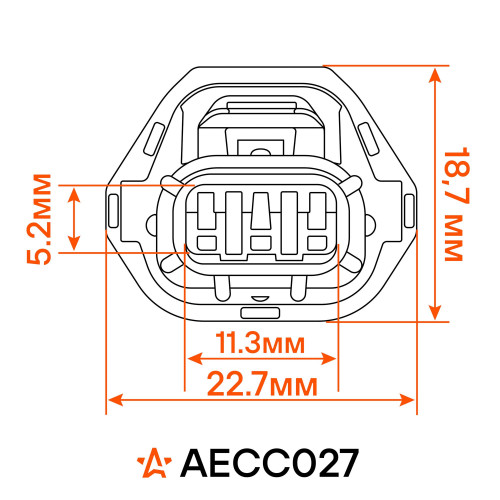 Разъём 3 pin с проводами для датчика фазы Mitsubishi Lancer IX, Hyundai Getz