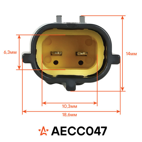 Разъём 2 pin с проводами для датчика кисл. и датчика ABS Daewoo/Chevrolet