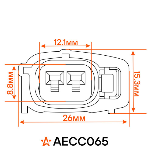Разъём 2 pin с проводами для датчика детонации Toyota Corolla, RAV4, Camry