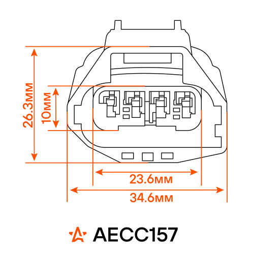Разъём 4 pin с проводами для датчика абсолют. давления Ford Focus, Mondeo, Mazda 6