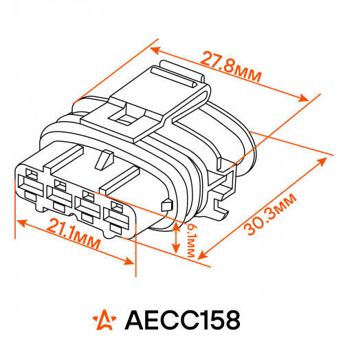 Разъём 4 pin с проводами для катушки зажигания Ford Kuga; Volvo XC60, XC90