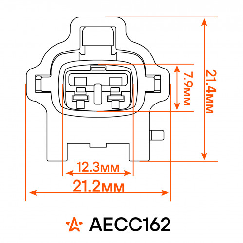 Разъём 2 pin с проводами для датчика ABS Hyundai Elantra, Kia Cerato