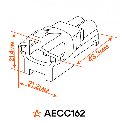 Разъём 2 pin с проводами для датчика ABS Hyundai Elantra, Kia Cerato