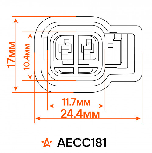 Разъем 2 pin с проводами для датчика ABS Chevrolet Cruze, Orlando, Opel Astra J