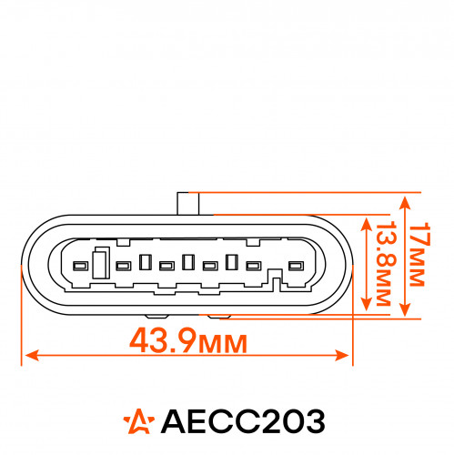 Разъем 6 pin (папа) с проводами для жгута форсунок ГАЗ Газель , УАЗ 452