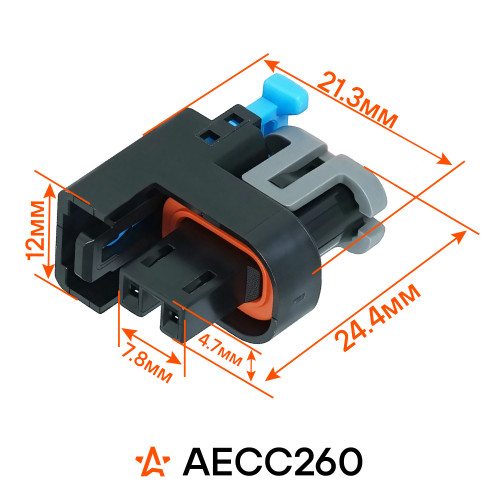 Разъем 2 pin без проводов для топливной форсунки Chevrolet Lacetti, Aveo, Lanos, Epica