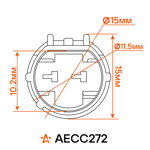 Разъем 2 pin без проводов для датчика положения коленвала Renault Duster, Logan, Megane