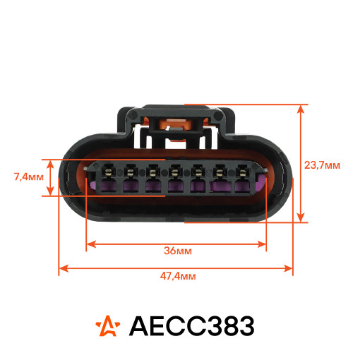Разъём 7 pin без проводов для катушки зажигания Chevrolet Cruze, Lacetti, Opel Astra, Mokka