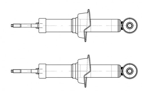 Комплект амортизаторов для автомобилей Mitsubishi Lancer (07-) (диск R16) задний (2 шт.)