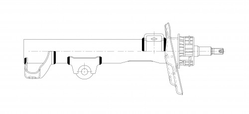 Амортизатор для автомобилей Mercedes C (W204) (07-) (стойка) передний левый / правый