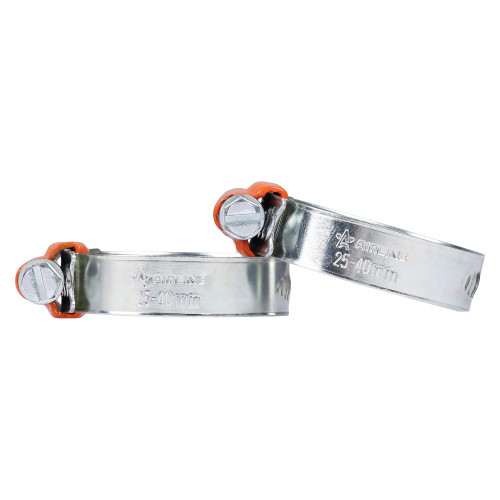 Хомуты 25-40/11,7мм, червячные PRO, усиленные, W1(оцинк.) компл.2шт.,подложка
