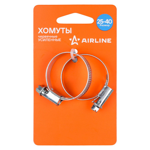 Хомуты 25-40/9мм, червячные, усиленные, W1(оцинк) компл.2шт.,подложка