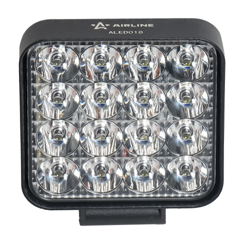 Фара светодиодная квадратная, 16LED, дальний свет, 16Вт, 83х83х22мм, 12/24В, PLUS