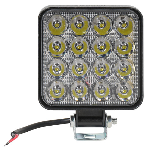 Фара светодиодная квадратная, 16LED, дальний свет, 16Вт, 83х83х22мм, 12В, STANDARD