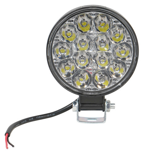 Фара светодиодная круглая, 14LED, дальний свет, 14Вт, 83х83х22мм, 12В, STANDARD