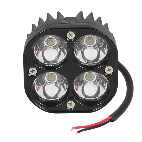 Фара светодиодная квадратная, 4LED, дальний свет, 40Вт, 78х78х50мм, 12/24В, PLUS