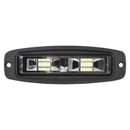 Фара светодиодная прямоугольная врезная, 8LED, ближний свет, 16Вт, 186х60х36мм, 12/24В, PLUS